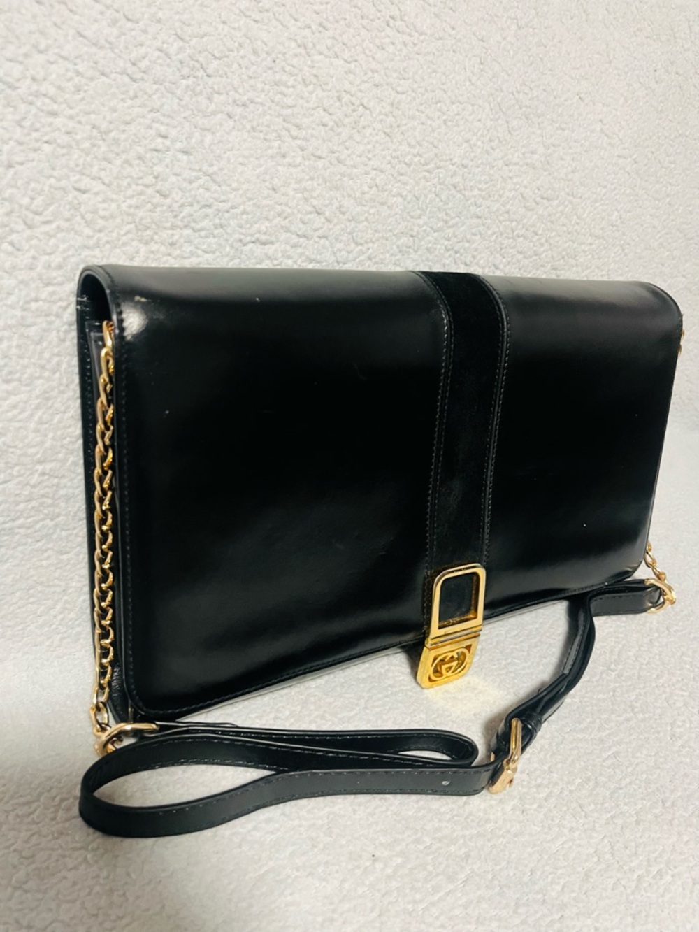 Gucci Vintage Interlocking GG Black Clutch/Crossbody Bag - Picture 2 of 14